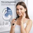 Electric Toothbrush with Water Flosser Combo for Teeth Brushing & Flossing, Sonic Electric Toothbrush for Adults, Cordless Water Flosser for Home & Travel, Portable Travel Case Included