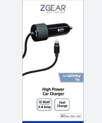 ZGEAR 2.4 AMP CAR CHARGER TYPE C QCK