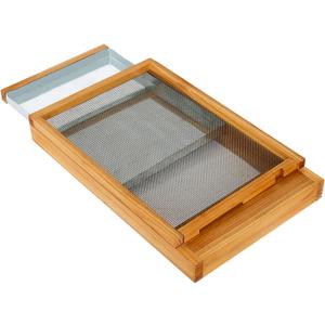Honey Lake Langstroth Bee Hive Screened Bottom Board Dipped in 100% Beeswax with Entrance Reducer, Screen Bottom Board for Beehive 8 Frame with Solid Wood, Beehive Separated Board Beekeeping Supplies