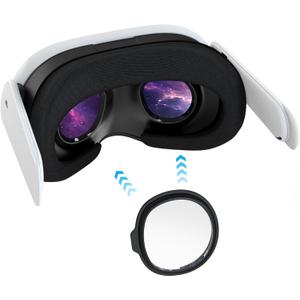VR Myopia Glasses Lenses for Quest 3, Maxonar Lenses Insert Compatible with Meta Quest 3, Easy-to-Install SPH:-3.00 (One Lens)