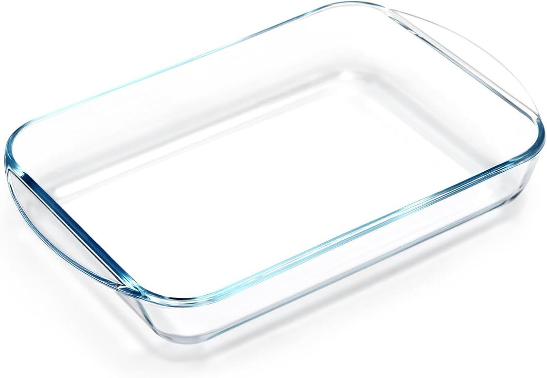 Pyrex 2.6 Quart Glass Baking Dish, 9x13x2.2'' Rectangular Baking Dishes for Oven, Tempered Glass Casserole Dish Cooking Oven Bake
