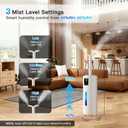 Smart Humidifiers for Large Room Bedroom Home 1800 sq.ft, 17L/4.5Gal Large Humidifier with Extension Tube & 3 Mist Modes, Top Fill Whole House Cool Mist Humidifiers for Plant Commercial Office