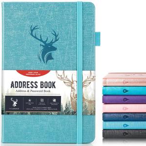 Address Book with Alphabetical TabsHardcover Small PasswordbookPhone Book Contact Book Large Print for Phone NumbersInternet Website LoginsAddress Books for Seniors 5"*7.6"- Teal