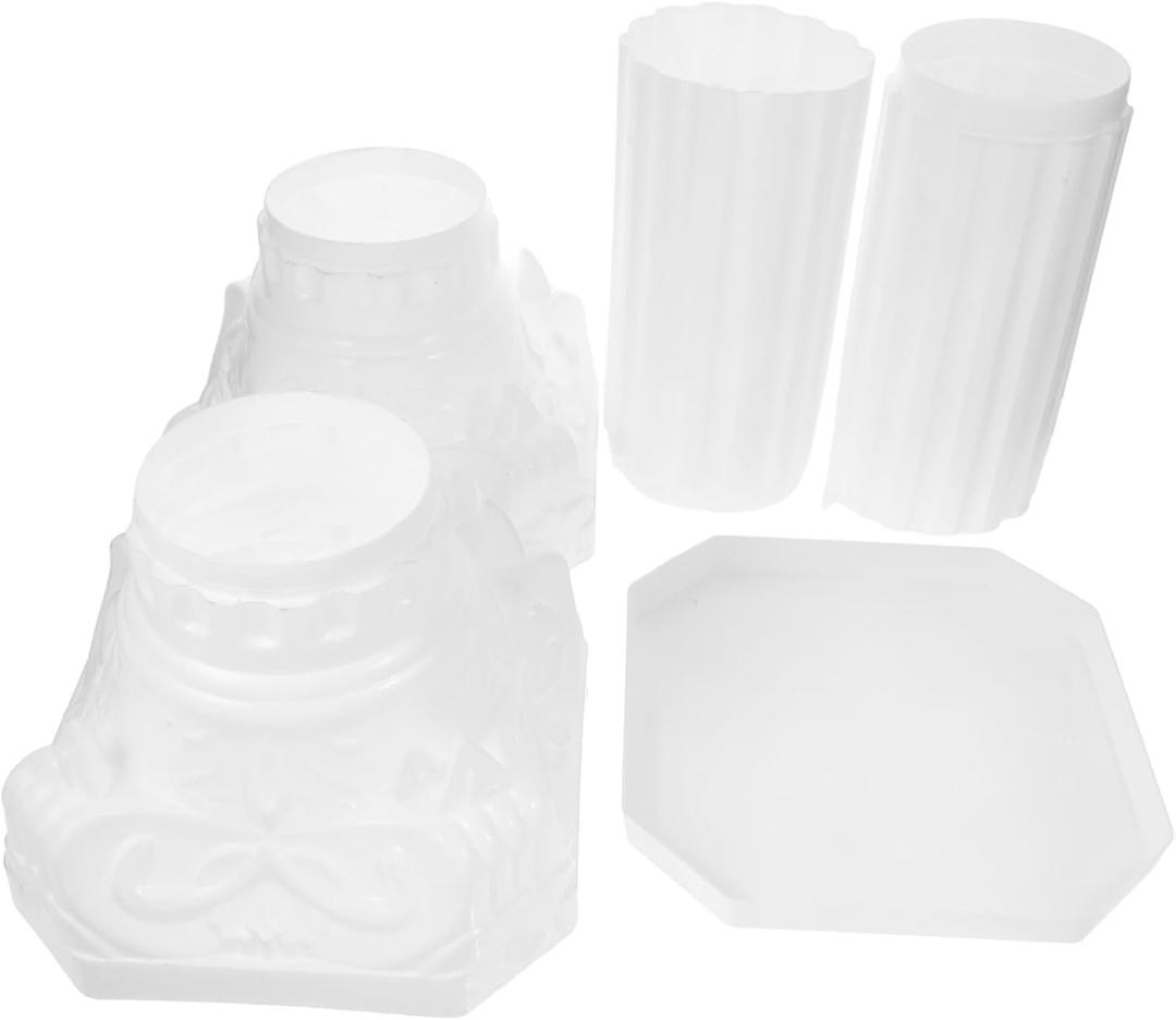 POPETPOP 2pcs Roman Pillars for Wedding Decorations Elegant Flower Pot Holders for Event Road Guiding Retro Design Material for Garden and