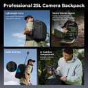 SMALLRIG Outra 25 Camera Backpack, 25L Professional DSLR/Mirrorless Bag
for Sony/for Canon/for Nikon, Breathable Back Panel, Tripod Mount Travel & Photography Bag with 3 Accessory Pouch, Rain Cover