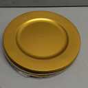12 Pack Gold Plastic Charger Plates, 13" Round Gold Charger Plates for Wedding, Catering Event, Tabletop Decor
