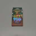 Christmas Press on Nails - Medium Almond Red French Tip Fake Nails Cat Eye False Nails with Designs Cute Christmas Hat Snowflake New Year Glossy DIY Glue on Nails for Women Girls 12 Sizes - 24 Pcs