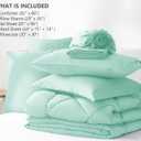 CozyLux Full Size Comforter Sets Mint Green - 7 Pieces Bed in a Bag Full, Luxury Soft Bed Set for All Seasons, Bedding Set with Down Alternative Comforter, Sheets, Pillowcases & Shams