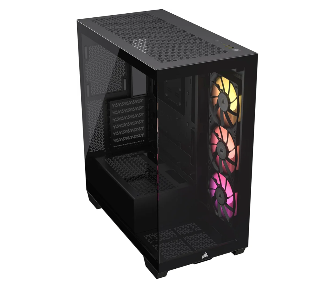 CORSAIR iCUE Link 3500X RGB Mid-Tower ATX PC Case – Panoramic Tempered Glass – Reverse Connection Motherboard Compatible – 3X CORSAIR iCUE Link RX120 RGB Fans Included – BlackAmazon's Choice