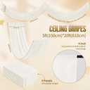 6 Panels Ivory Ceiling Drapes for Wedding 5ftx20ft Ceiling Drapes Polyester Draping Fabric Wedding Ceremony Reception Halls Decorations Ceiling Decorations for Party Ceremony Stage Swag