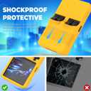 Case for R36S Plus, Silicone Cover Shell Anti-Slip, Shock Proof, Soft Protective Case for R36S Plus Handheld Game Console Accessories with Lanyard - Yellow