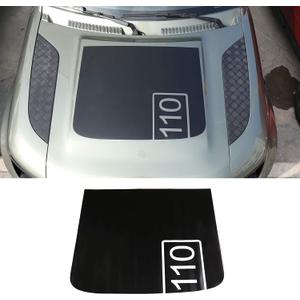 Car Exterior Air Vent Outlet Exterior Hood Decoration Stickers Decal Emblem for Land Rover Defender 110 90 2020 2021 2022 2023 (Landrover Defender 110 Accessories, Black) (landrover defender 110 accessories, Black)