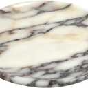 Natural Marble Tray, Coffee Table, Food, Fruit, Paper Cup, Cake Display, Coffee bar, Family Gatherings, Seasonal Holiday Decoration Tray(Viola-Circular-9.8"x9.8"x0.7")