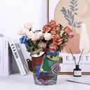 Abstract Art Flower Pot,Large Face Planter,Colorful Head Planter Pot for Plants,Decorative Face Flower Pots for Living Room, Patio,Garden,Unique Home Dcor for Indoor and Outdoor Use (C)