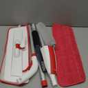 Mops for Floor Cleaning Wet Spray Mop with 14 oz Refillable Bottle and 2 Washable Microfiber Pads Home or Commercial Use Dry Wet Flat Mop for Hardwood Laminate Wood Ceramic (Red)