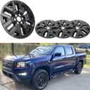 17 inch Hubcap Wheel Skin Covers Compatible with 2022-2024 Nissan Frontier SV, Durable ABS Plastic Rim Covers (Set of 4), Fit for Standard Wheels - Snap On Tire Cover Replacement (Matte Black)