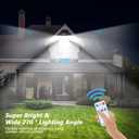 Solar Lights Outdoor, 288 LED 2800LM Motion Sensor Outdoor Light with Remote Control, 4 Heads IP65 Waterproof Solar Flood Security Lights for Outside Patio Wall -2PACK
