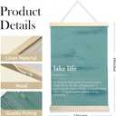 NQDWX Lake Life Hanging Flag - Rustic Cabin Wall Decor, 12x18 Inch Wooden Frame Banner, Gift for Cottage & Fishing Enthusiasts. (161)