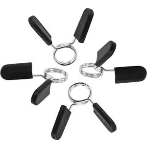 Barbell Clamps Dumbbell Spring Clip Circlip Collars 1 Inch Weight Bars Clips Fitness Weightlifting Lock Buckle 1 Inch for Standard Bar Barbell Strength Training Gym Accessory