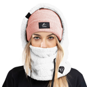 Senllen Balaclava Cold Weather Fleece Windproof Ski Mask Winter Breathable Thermal Face Mask Neck Warmer Scarf Helmet Hood, White, One Size