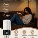 HYPERBLAZE Battery Operated Light Bulbs for Lamps, Wide Bright & 3 Colors & Dimmable Rechargeable Light Bulbs with Remote for Sconces, USB+ E26 Lamp Socket Charging for Non-Hardwired Fixture