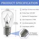8206232A Light Bulbs for Whirlpool Microwave, 40w 125v E17 Microwave Light Bulbs Under Hood, Oven Light Bulb, High Temperatur Resistant, Pack of 4
