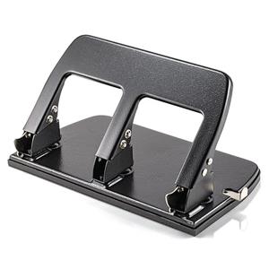 Officemate 3-Hole Punch, Medium Duty, 30-Sheet Capacity, Ergonomic Handles, Adjustable Paper Guide, Durable Metal Base, Black