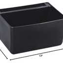 Thunder Group PLBC0012B Silverware Bin, 13" x 9-1/4" x 7", one-Piece Design, for Bus carts PLBC3316 and PLBC4019, Plastic, Black 2 Packs