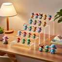 OVNTHYK Acrylic Risers 10 Pcs (2 Sets) Large Display Risers, Clear Perfume Organizer Stands for Figures, Jewelry, Decorations, Cupcakes & Dessert Table Display