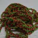 9-Foot Red, Green and Gold Bead Twisted Garland