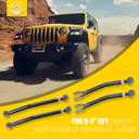 0-4.5" Lift Adjustable Control Arms for 2018-2024 Jeep Wrangler JL/JLU, 2020-2024 Jeep Gladiator JT - Heavy Duty Front Upper & Lower Arms