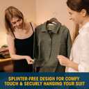 Wooden Hangers 30 Pack,Clothes Hanger for Daily Used,Coat Hanger for Closet,Heavy Duty Wood Hangers for Suit, Shirts, Jackets, Dress, Pant (Walnut)