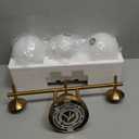 Set of Two Gold Wall Sconces, 2-Pack Brushed Gold Bathroom Light Fixtures with Milky White Globe Glass, Modern Sconces Wall Decor Set of 2 Wall Light for Hallway Bathroom Mirror (Bulb not included)