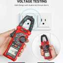 AstroAI Digital Clamp Meter Multimeter 2000 Counts Amp Voltage Tester Auto-ranging with AC/DC Voltage, AC Current, Resistance, Capacitance, Continuity, Live Wire Test, NCV, Black