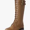 DREAM PAIRS Women's Pu Knee High Riding Combat Boots size 5