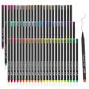 Tebik 80 Pack Planner Colored Pens, 72 Colors Drawing Pens with 8 Stencils, Fineliners for Journal Planner Note Calendar Writing Coloring, Drawing & Detailing School Office Art Supplies