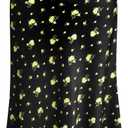 Keasmto Leopard Print Skirt for Women Cheetah High Waist Silk Satin Elasticized Skirts (L)
