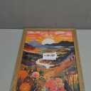 DUWQU 1 Piece Colorful Watercolor Mountain Canvas Wall Art Boho Floral Painting Picture Wall Decor Abstract Nature Landscape Poster Print Artwork for Living Room Bedroom Office 12x16 Inch Wood Frames