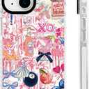 for iPhone 13 & iPhone 14 Case [Military-Grade Drop Protection/Vibrant Soft TPU Protective/Camera Protection/for Women & Girls]-Romantic Sporty Hand-Painted Collage (Tiger)