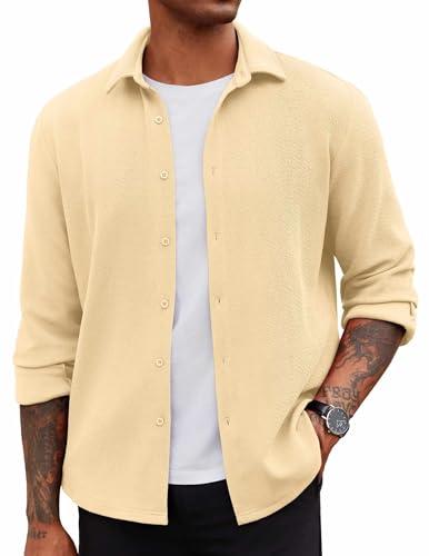 COOFANDY Mens Shirt Jacket Mens Fleece Jacket Men's Fashion Jackets Button Jacket For Men (XL)