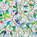 Rainbow Stained Glass Window Privacy Film,Heat Blocking Decor Cling
Static Cling & Removable, UV & Sun Blocking Anti-Glare, Renter Friendly for Front Door & Bathroom, Easy to Cut, 35x157