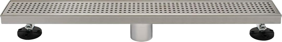 PF WaterWorks PF3001-BN Innova 24" Square Pattern Designer Linear Drain, Brushed Nickel