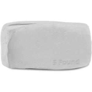 ReArt Stone Low Fire Pottery Clay (Cones 04-3) Art Modeling Clay for Wheel Throwing and Hand Building, Pottery Clay for Sculpting, Beginners, and Advanced (Low Fire -5LBS)