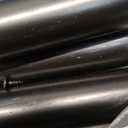 LAATOOREE Nightstands Set of 2, Small Side Table, Bedside Table with Fluted Door, Solid Wood Feet; Modern MidCentury End Table for Bedroom, Small Space (Black)