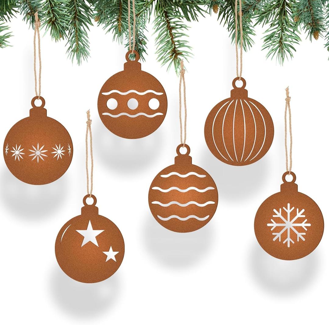 Christmas Tree Decor, Christmas Tree Ornaments Set for Crafts Hanging Decorations with Twine for Winter Home Tree Garland Christmas Decoration