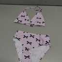 RoseSeek Girl's 2 Piece Graphic Starfish Bathing Suit Halter Triangle Swimsuit Cute Beachwear Bikini Sets, Size: 10 Years