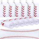 12 Pack Baseball Cooling Towels, Sports Towels with Bags, 40"x12" Breathable Chilly Towel, Microfiber Towel for Baseball Sport Team Gift (White, Red)