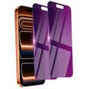 Ifaeveus 2 Pack Privacy Screen Protector for iPhone 17 Pro Max Tempered Glass 6.9'' Private Saver Anti-Spy Eye Protection Anti-Scratch Full Coverage No Bubble