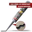 XFasten Black Silicone Caulk 10.1oz (16-Pack 161.6oz Total) Odorless 100% Silicone Black Caulking Waterproof for RV Sealant and Caulking RTV, Marine Aquarium and High Temp Silicone Outdoor Indoor Use
