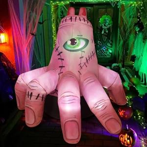 COMIN 6 FT Halloween Inflatables Hand Outdoor Decorations Blow Up Yard Scary Giant with Built-in LEDs for Indoor Party Garden Lawn Decor